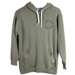 Victoria’s Secret PINK Hoodie Olive Green zipper pockets XS